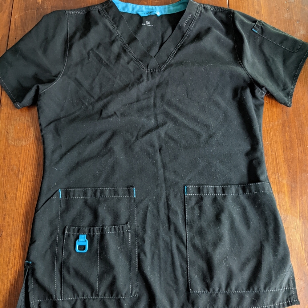 Carhartt Scrub Top, XSmall, Black